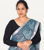 ROUND NECK FULL HANDS STRECHBLE BLOUSE BLACK