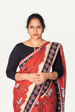 BOAT NECK OPEN 3/4  HAND'S STREACHBLE  BLOUSE