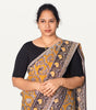 BOAT NECK OPEN 10 HAND'S STREACHBLE  BLOUSE