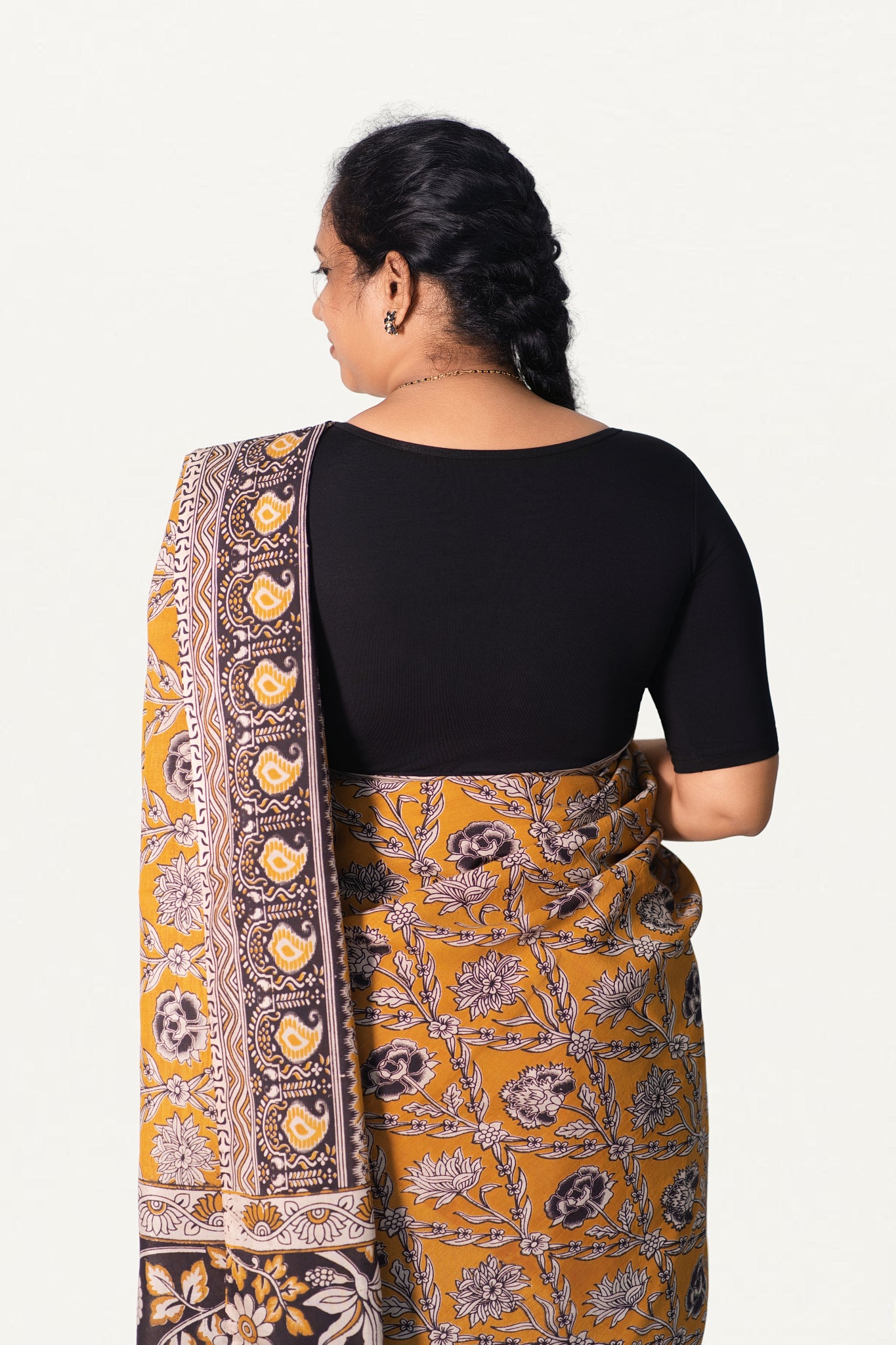BOAT NECK OPEN 10 HAND'S STREACHBLE  BLOUSE