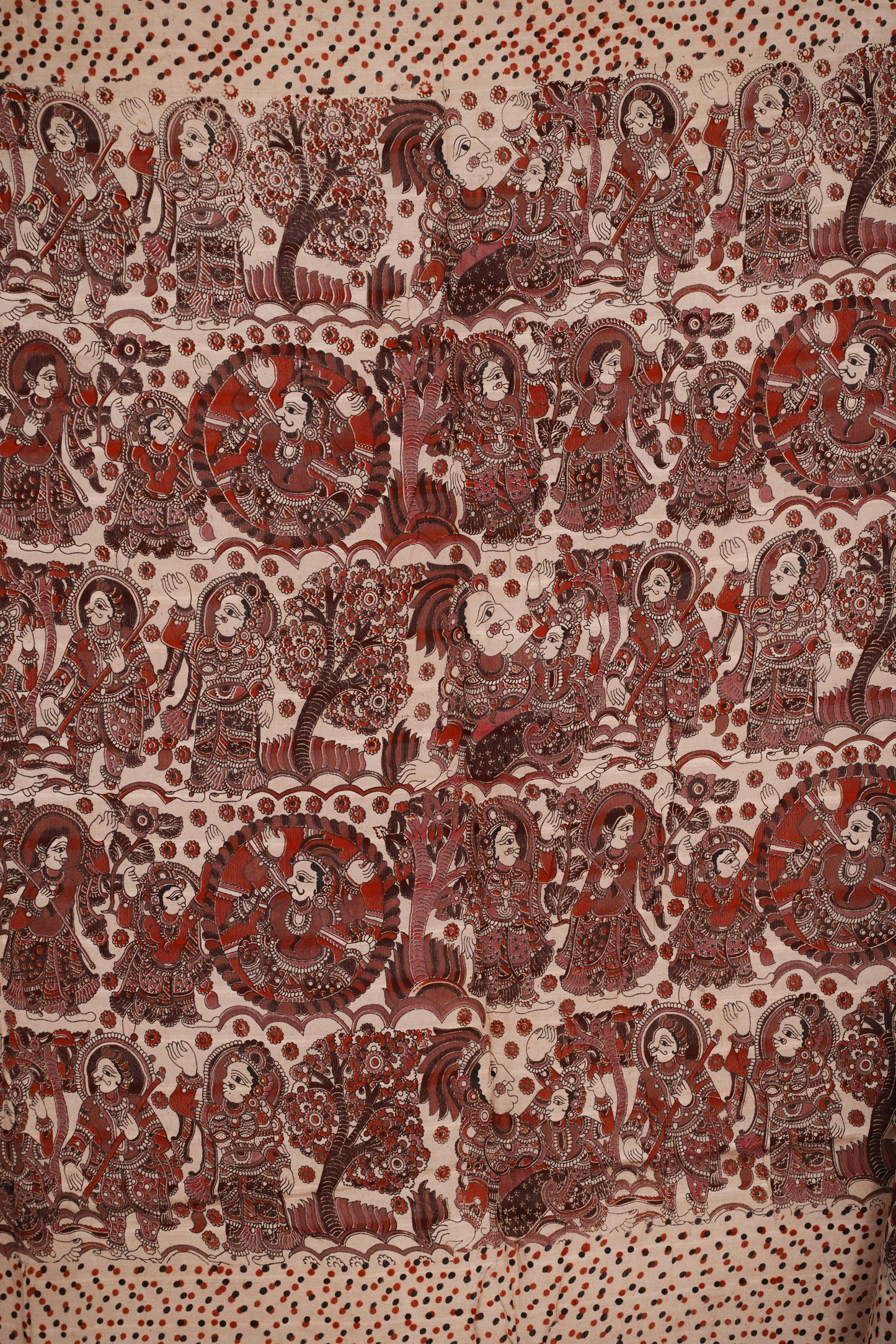 kalamkari Uppada Silk Missing Thread Saree - Manav Kalamkari